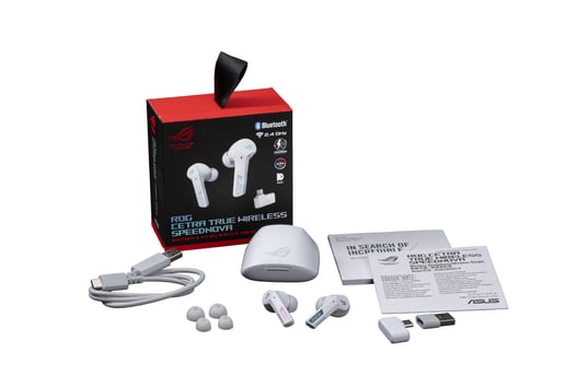 ASUS ROG Cetra True Wireless SpeedNova Gaming Earphones in Moonlight White
